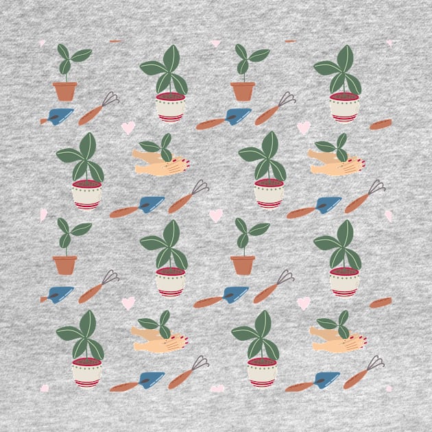 Pattern with Gardening elements by DanielK